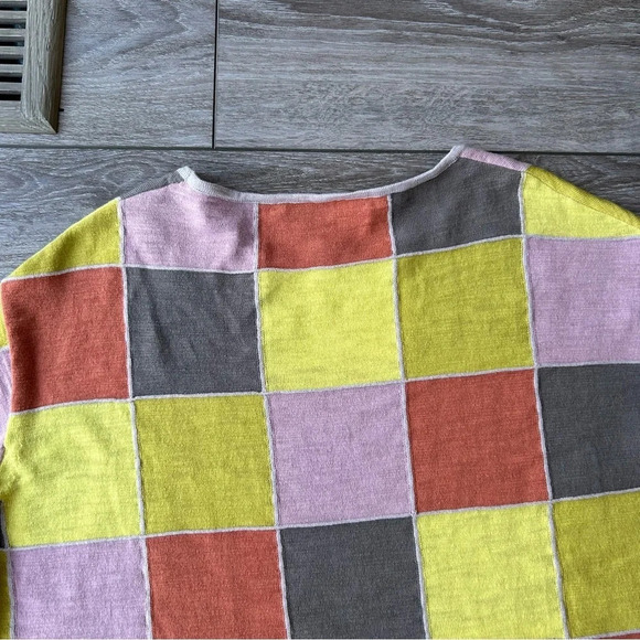 Mansted Ice-tea Lemon Checked Short Sleeve Top - Picture 12 of 13